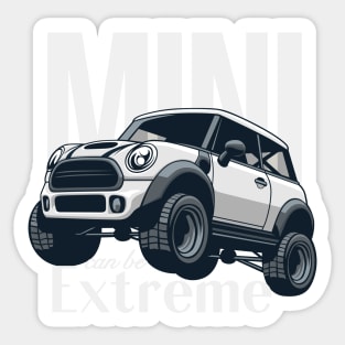 Car mini retro offroad extreme white Sticker